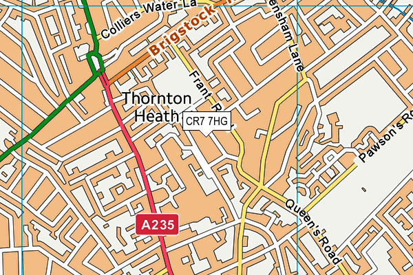 CR7 7HG map - OS VectorMap District (Ordnance Survey)