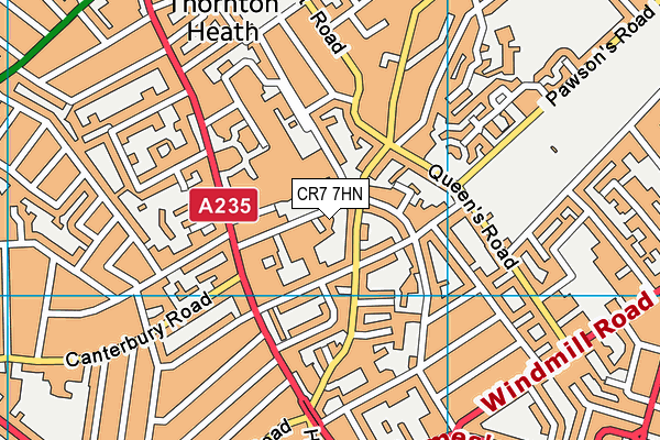 CR7 7HN map - OS VectorMap District (Ordnance Survey)