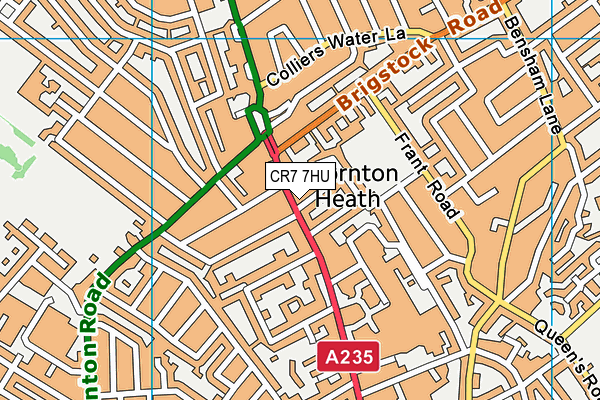 CR7 7HU map - OS VectorMap District (Ordnance Survey)