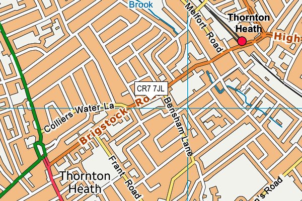 CR7 7JL map - OS VectorMap District (Ordnance Survey)