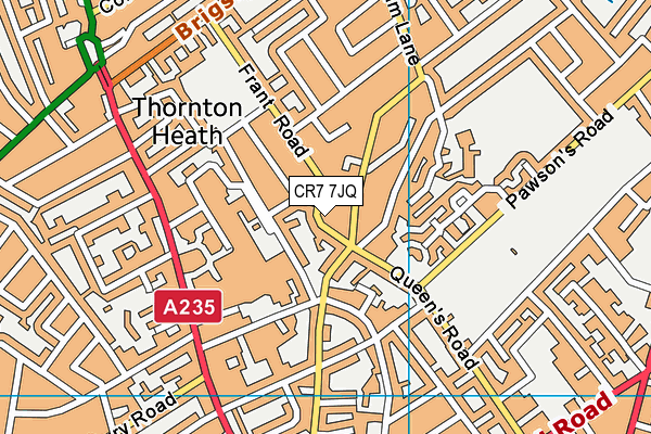 CR7 7JQ map - OS VectorMap District (Ordnance Survey)