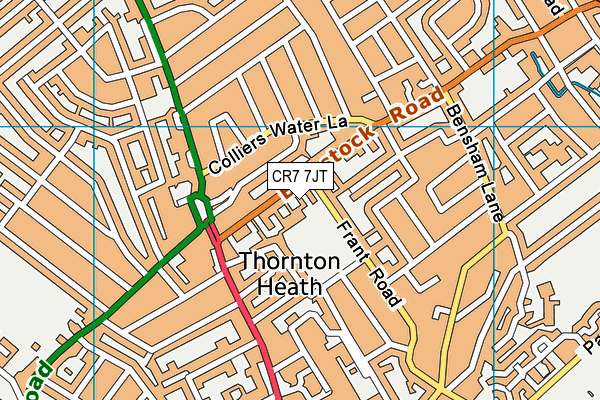 CR7 7JT map - OS VectorMap District (Ordnance Survey)