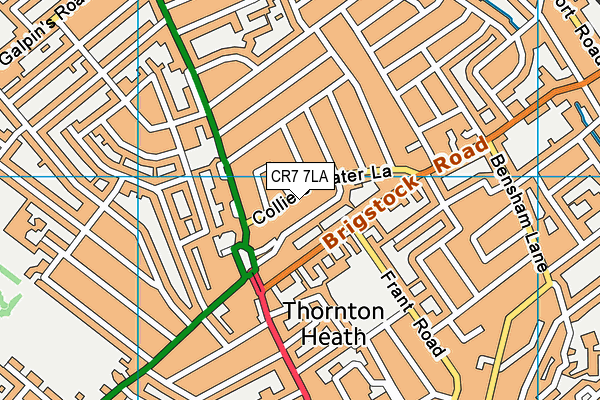 CR7 7LA map - OS VectorMap District (Ordnance Survey)