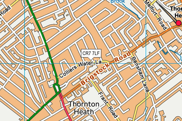 CR7 7LF map - OS VectorMap District (Ordnance Survey)