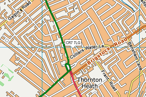 CR7 7LG map - OS VectorMap District (Ordnance Survey)