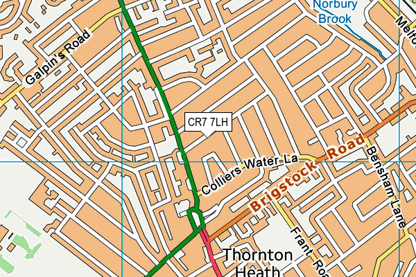 CR7 7LH map - OS VectorMap District (Ordnance Survey)