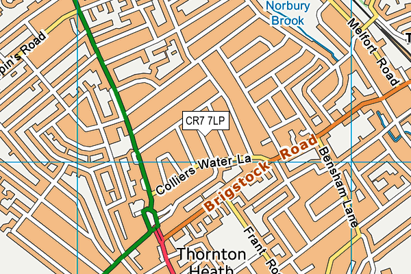 CR7 7LP map - OS VectorMap District (Ordnance Survey)