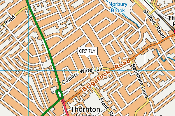 CR7 7LY map - OS VectorMap District (Ordnance Survey)