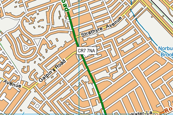 CR7 7NA map - OS VectorMap District (Ordnance Survey)