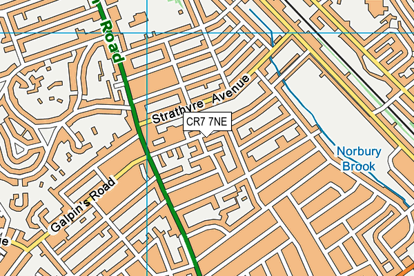 CR7 7NE map - OS VectorMap District (Ordnance Survey)