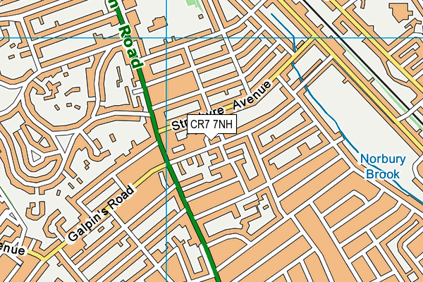 CR7 7NH map - OS VectorMap District (Ordnance Survey)