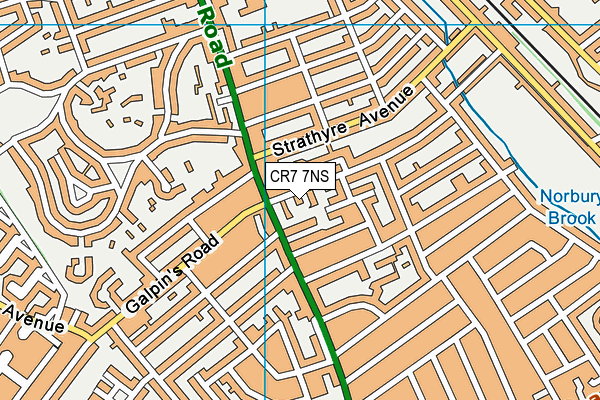 CR7 7NS map - OS VectorMap District (Ordnance Survey)