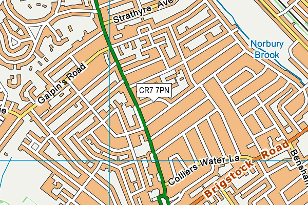 CR7 7PN map - OS VectorMap District (Ordnance Survey)