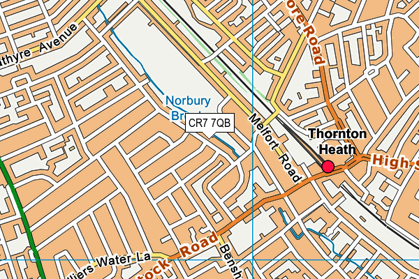 CR7 7QB map - OS VectorMap District (Ordnance Survey)