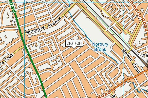 CR7 7QH map - OS VectorMap District (Ordnance Survey)