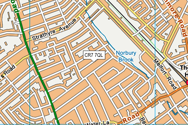 CR7 7QL map - OS VectorMap District (Ordnance Survey)