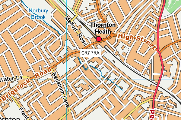 CR7 7RA map - OS VectorMap District (Ordnance Survey)