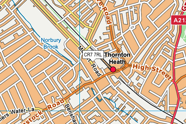 CR7 7RL map - OS VectorMap District (Ordnance Survey)