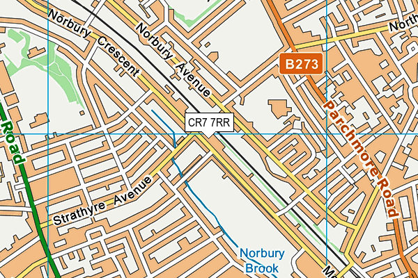 CR7 7RR map - OS VectorMap District (Ordnance Survey)