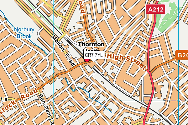 Energie Fitness (Thornton Heath) map (CR7 7YL) - OS VectorMap District (Ordnance Survey)