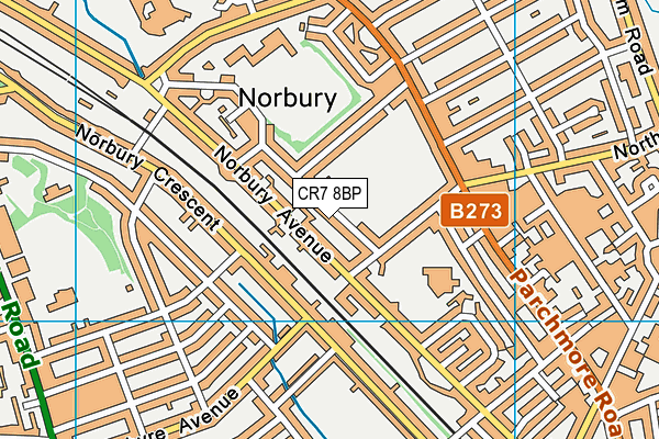 Highbury Community Centre map (CR7 8BP) - OS VectorMap District (Ordnance Survey)