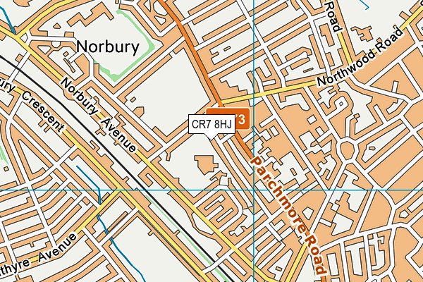 St James The Great School map (CR7 8HJ) - OS VectorMap District (Ordnance Survey)