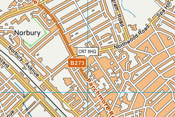 Stones Gym map (CR7 8HQ) - OS VectorMap District (Ordnance Survey)