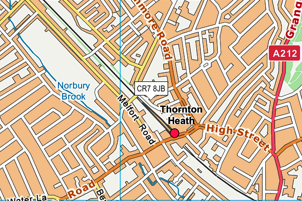 CR7 8JB map - OS VectorMap District (Ordnance Survey)