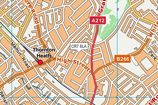 CR7 8LA map - OS VectorMap District (Ordnance Survey)