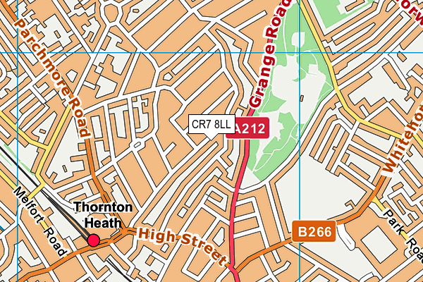 CR7 8LL map - OS VectorMap District (Ordnance Survey)