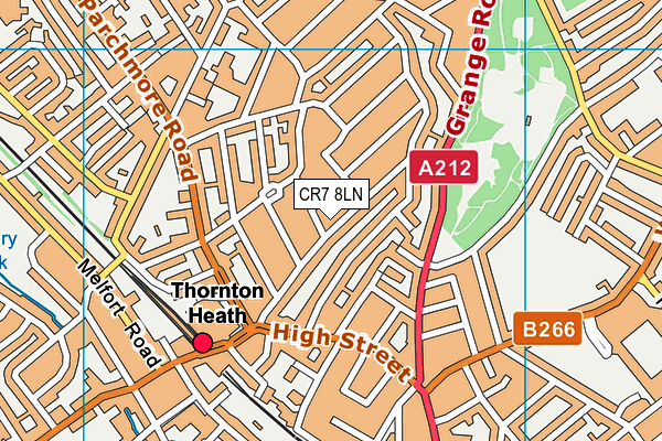 CR7 8LN map - OS VectorMap District (Ordnance Survey)