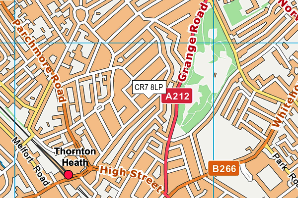 CR7 8LP map - OS VectorMap District (Ordnance Survey)