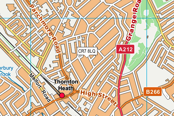 CR7 8LQ map - OS VectorMap District (Ordnance Survey)