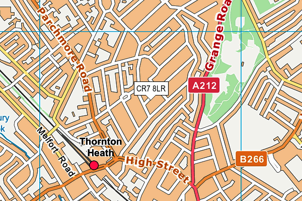 CR7 8LR map - OS VectorMap District (Ordnance Survey)