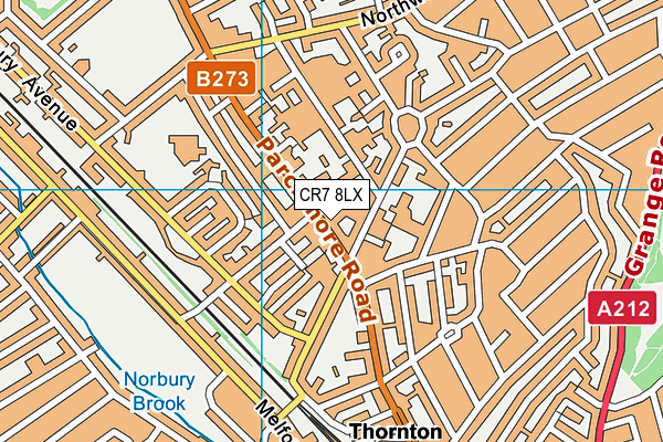 CR7 8LX map - OS VectorMap District (Ordnance Survey)