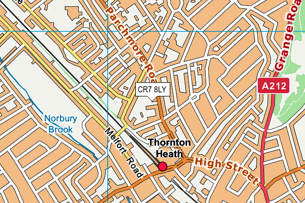 CR7 8LY map - OS VectorMap District (Ordnance Survey)