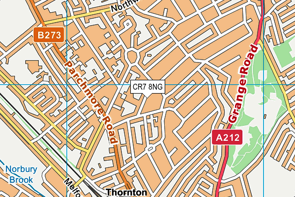 CR7 8NG map - OS VectorMap District (Ordnance Survey)