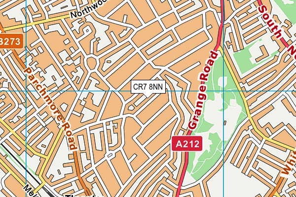 CR7 8NN map - OS VectorMap District (Ordnance Survey)