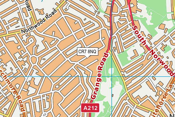 CR7 8NQ map - OS VectorMap District (Ordnance Survey)