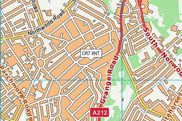 CR7 8NT map - OS VectorMap District (Ordnance Survey)