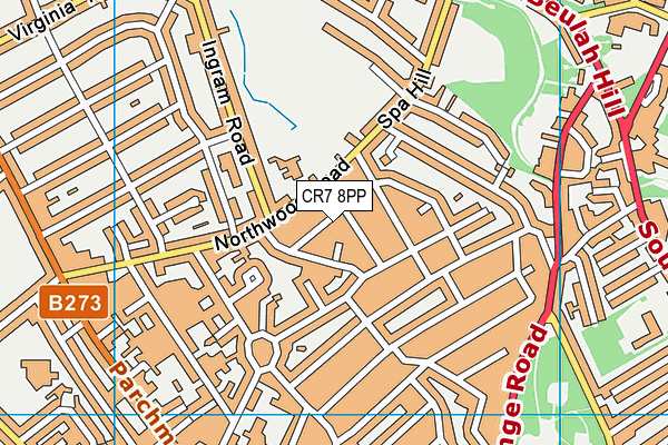 CR7 8PP map - OS VectorMap District (Ordnance Survey)