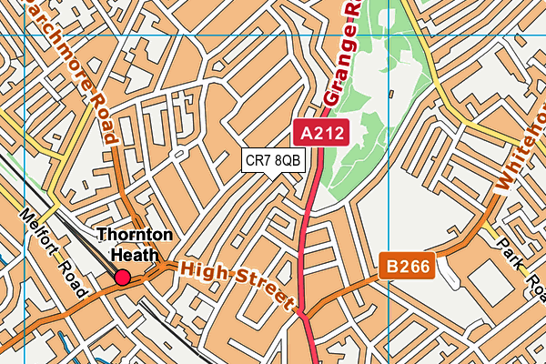 CR7 8QB map - OS VectorMap District (Ordnance Survey)