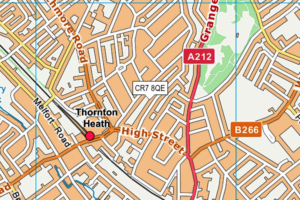 CR7 8QE map - OS VectorMap District (Ordnance Survey)