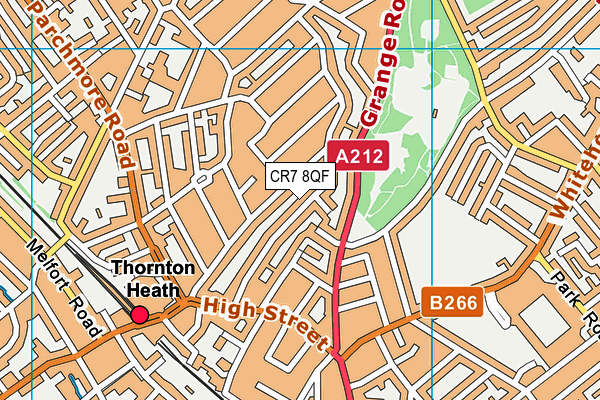 CR7 8QF map - OS VectorMap District (Ordnance Survey)