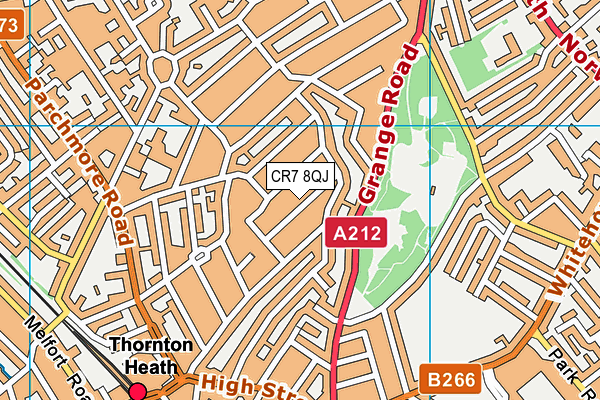 CR7 8QJ map - OS VectorMap District (Ordnance Survey)