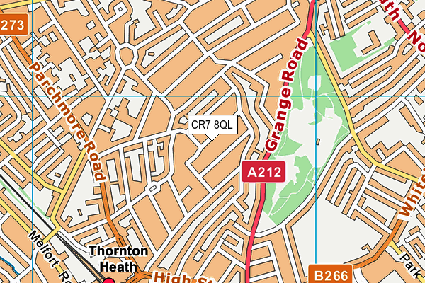 CR7 8QL map - OS VectorMap District (Ordnance Survey)