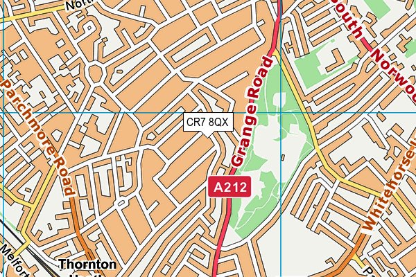 CR7 8QX map - OS VectorMap District (Ordnance Survey)