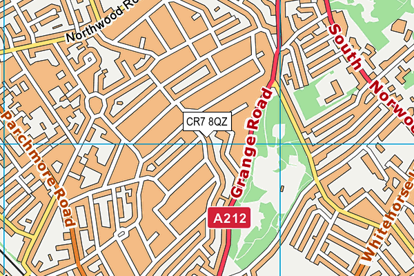 CR7 8QZ map - OS VectorMap District (Ordnance Survey)