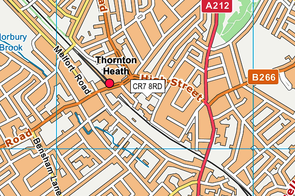 CR7 8RD map - OS VectorMap District (Ordnance Survey)