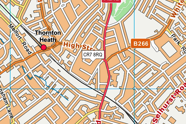 CR7 8RQ map - OS VectorMap District (Ordnance Survey)